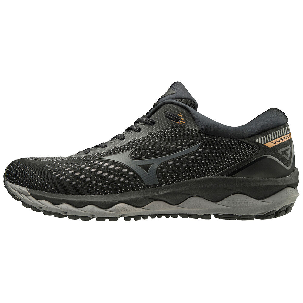 Mizuno Men's WAVE SKY 3 Running Shoes Black/Grey (J1GC190261-UNP)